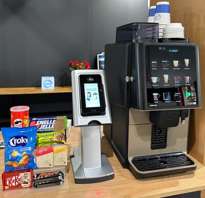 Professional office coffee vending station bean to cup